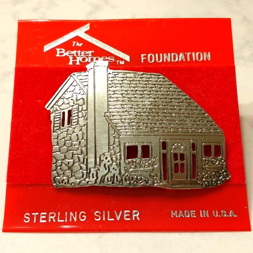 Vintage Sterling Silver Better Homes Pin